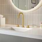 GROHE 20217GNA Concetto 8-inch Widespread 2-Handle L-Size Bathroom Faucet, 1.2 GPM - Brushed Cool Sunrise