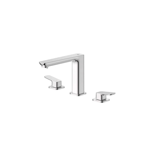 GROHE 1019230000 Cubeo 3-Hole 2-Handle Deck Mount Tub Filler - Chrome