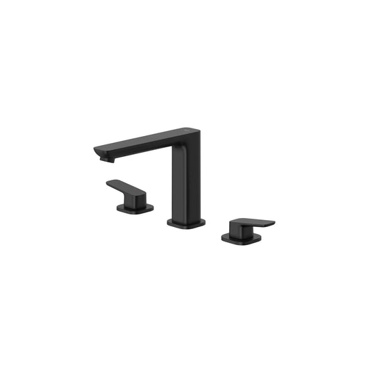 GROHE 1019232430 Cubeo 3-Hole 2-Handle Deck Mount Tub Filler - Matte Black