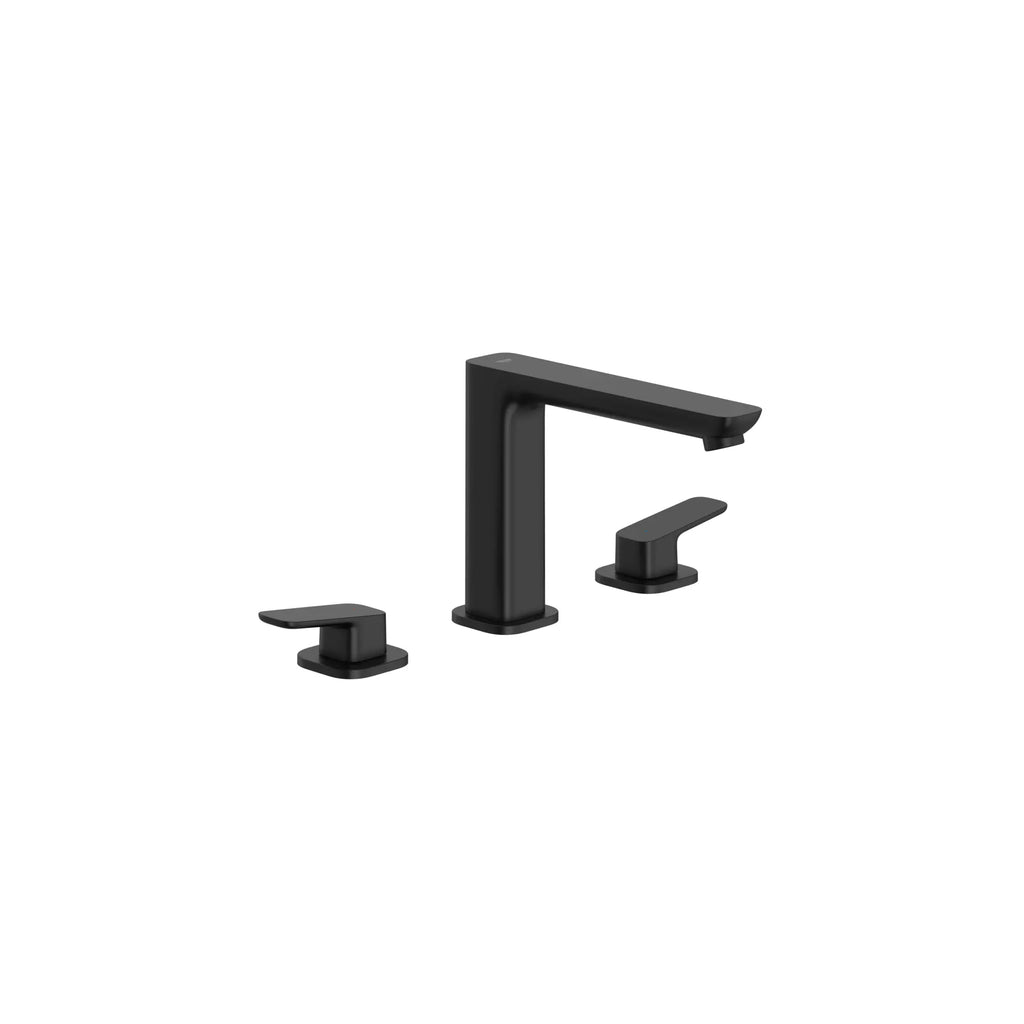 GROHE 1019232430 Cubeo 3-Hole 2-Handle Deck Mount Tub Filler - Matte Black