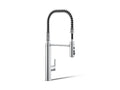 KOHLER K-24982-CP Purist Semi-Professional Kitchen Sink Faucet With Three-Function Sprayhead - Polished Chrome