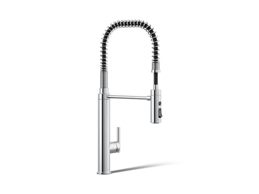 KOHLER K-24982-CP Purist Semi-professional kitchen sink faucet with three-function sprayhead - Polished Chrome