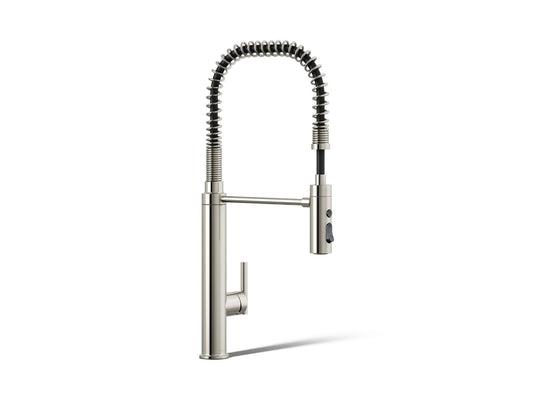 KOHLER K-24982-SN Purist Semi-professional kitchen sink faucet with three-function sprayhead - Vibrant Polished Nickel