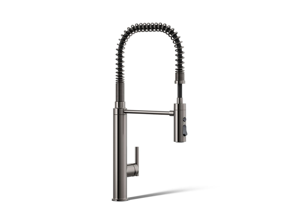 KOHLER K-24982-TT Purist Semi-Professional Kitchen Sink Faucet With Three-Function Sprayhead - Vibrant Titanium