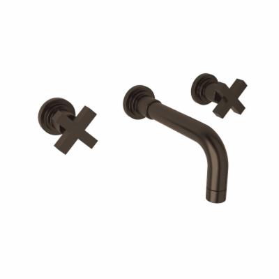 ROHL A2207XMTCBTO-2 Lombardia Wall Mount Lavatory Faucet In Tuscan Brass