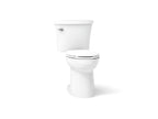 KOHLER K-25077-0 Kingston Two-Piece Elongated Toilet, 1.28 Gpf - White