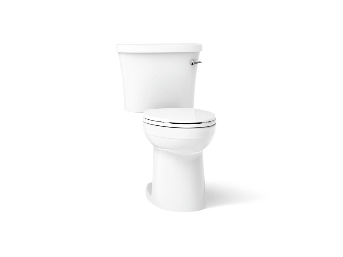 KOHLER K-25077-RA-0 Kingston Two-Piece Elongated Toilet, 1.28 Gpf - White