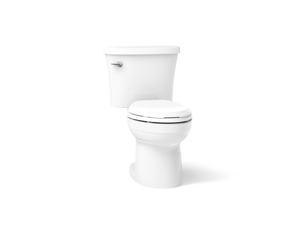 KOHLER K-25087-0 Kingston Two-Piece Elongated Toilet, 1.28 Gpf - White