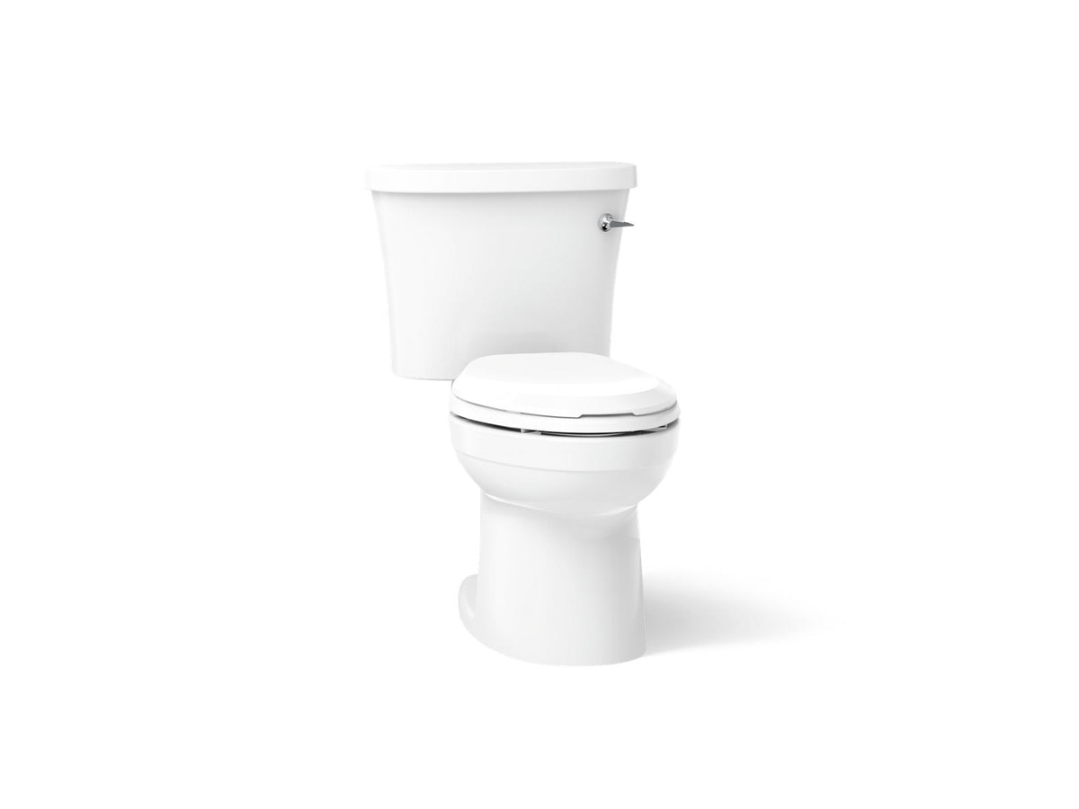 KOHLER K-25087-RA-0 Kingston Two-Piece Elongated Toilet, 1.28 Gpf - White