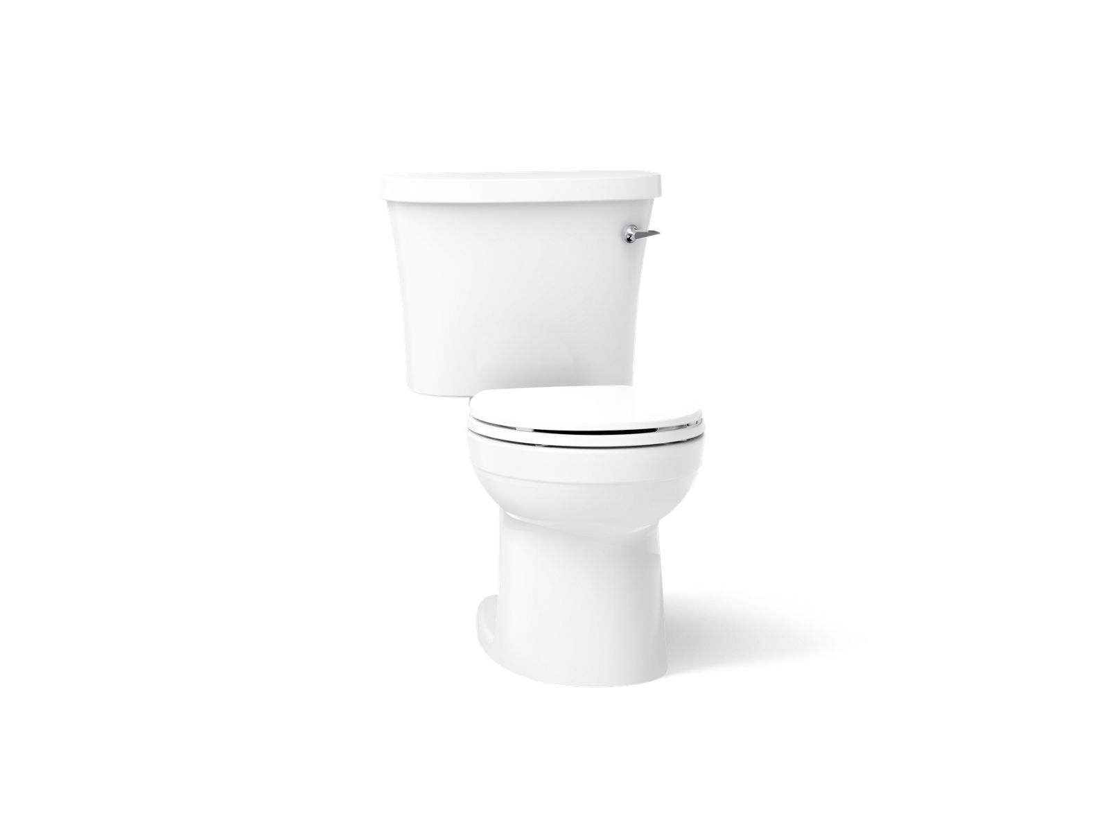KOHLER K-25097-RA-0 Kingston Two-Piece Round-Front Toilet, 1.28 Gpf - White