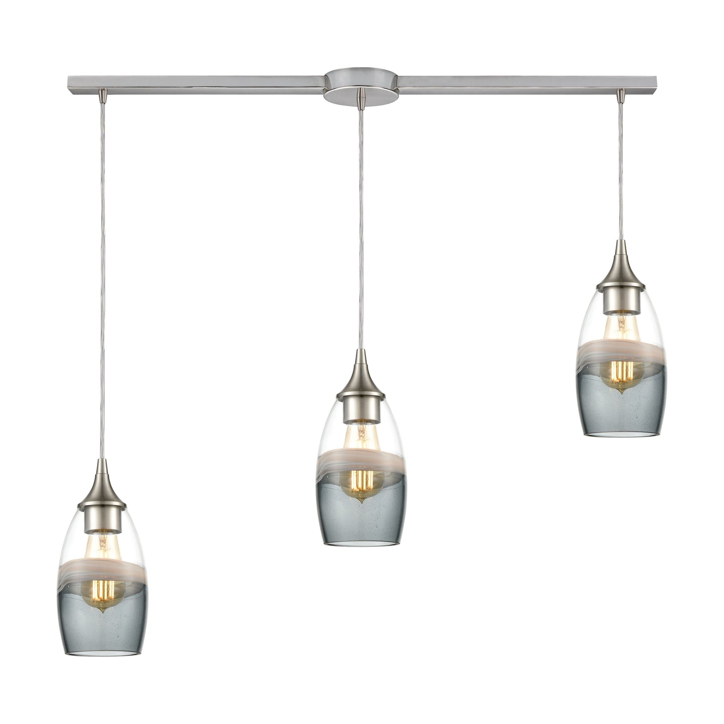 ELK SHOWROOM 25098/3L Sutter Creek 36'' Wide 3-Light Pendant - Satin Nickel