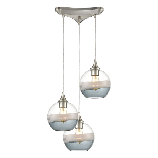 ELK SHOWROOM 25099/3 Sutter Creek 12'' Wide 3-Light Pendant - Satin Nickel