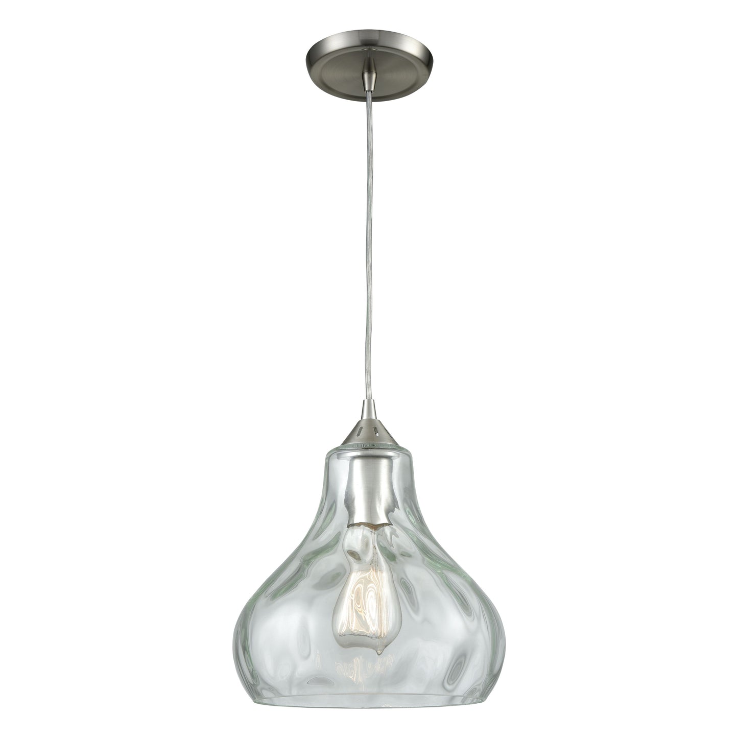 ELK SHOWROOM 25100/1 Belmont 10'' Wide 1-Light Mini Pendant - Satin Nickel