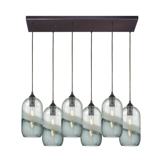 ELK SHOWROOM 25102/6RC Sutter Creek 32'' Wide 6-Light Pendant - Oil Rubbed Bronze