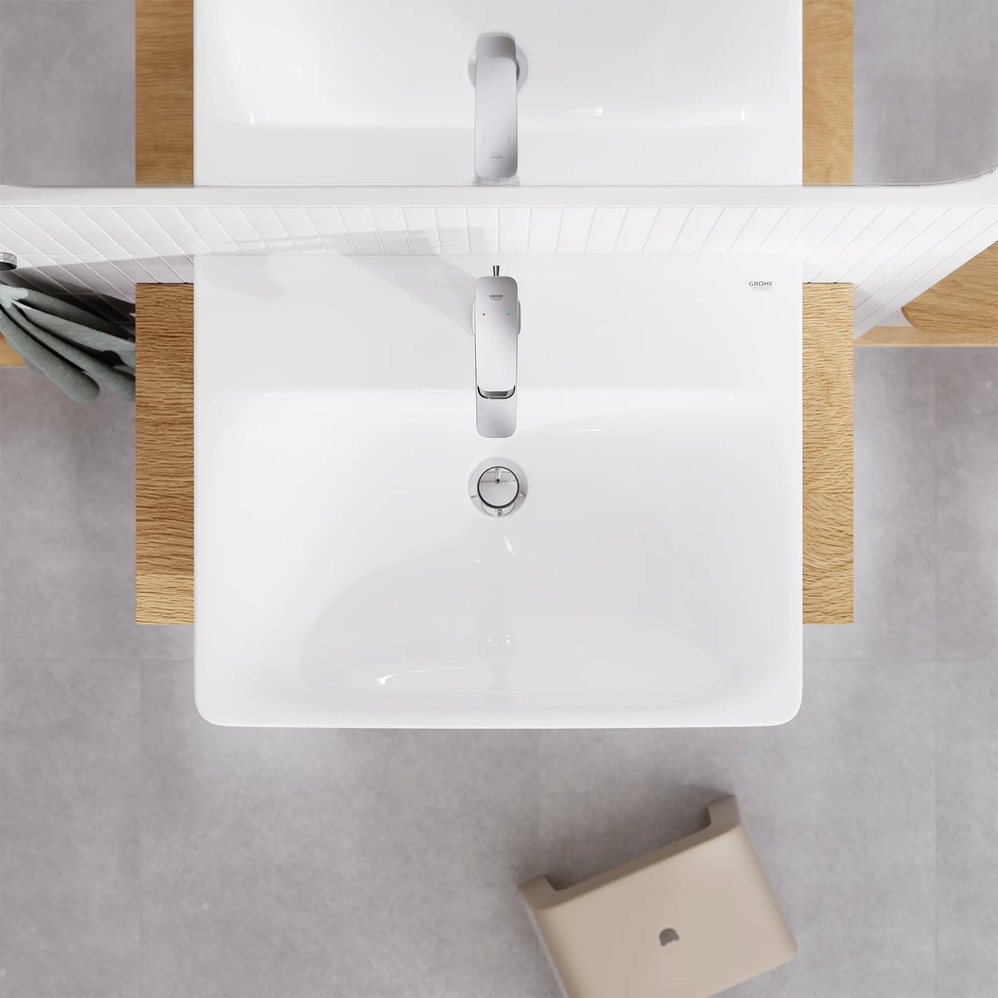 GROHE 1018980000 Cubeo Single Hole Single Handle S-Size Bathroom Faucet, 1.2 gpm - Chrome