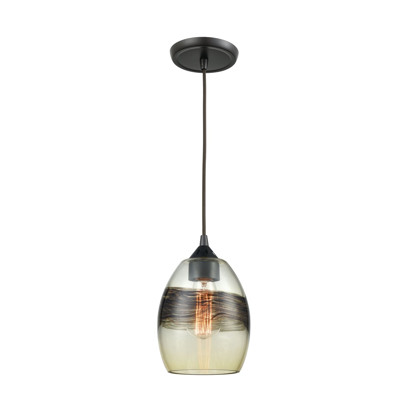 ELK SHOWROOM 25122/1 Whisp 6'' Wide 1-Light Mini Pendant - Oil Rubbed Bronze