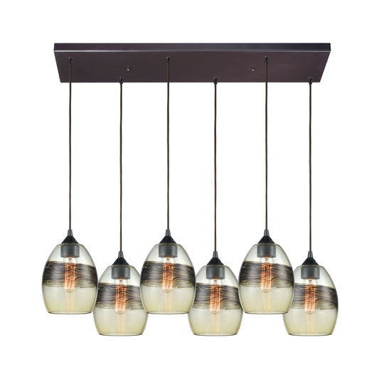 ELK SHOWROOM 25122/6RC Whisp 32'' Wide 6-Light Multi Pendant - Oil Rubbed Bronze