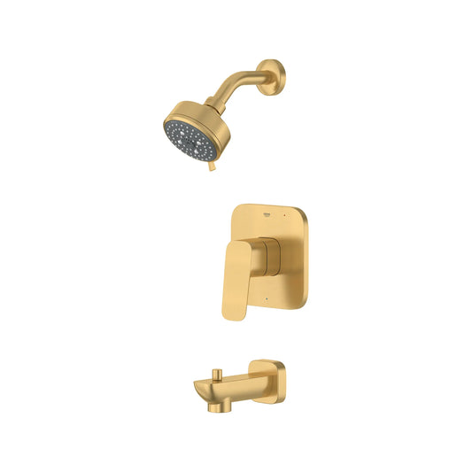 GROHE 105380GN00 Cubeo Pressure Balance Valve Tub/Shower Trim Kit - Brushed Cool Sunrise