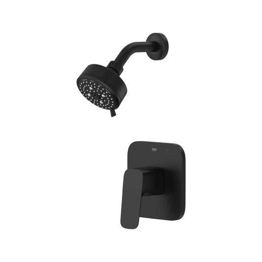 GROHE 1053772430 Cubeo Pressure Balance Valve Shower Trim Kit - Matte Black
