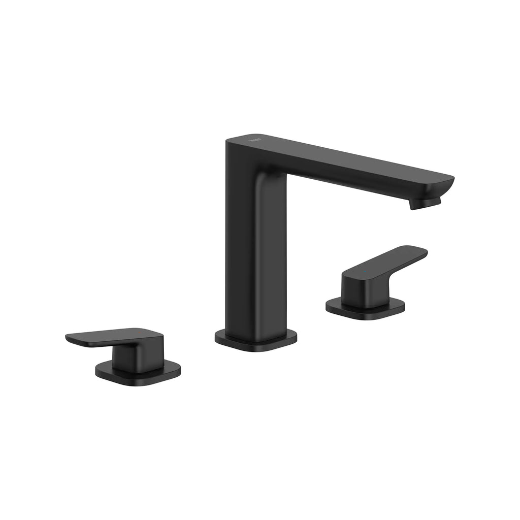 GROHE 1019232430 Cubeo 3-Hole 2-Handle Deck Mount Tub Filler - Matte Black