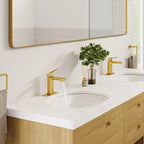 GROHE 101898GN00 Cubeo Single Hole Single Handle S-Size Bathroom Faucet, 1.2 gpm - Brushed Cool Sunrise