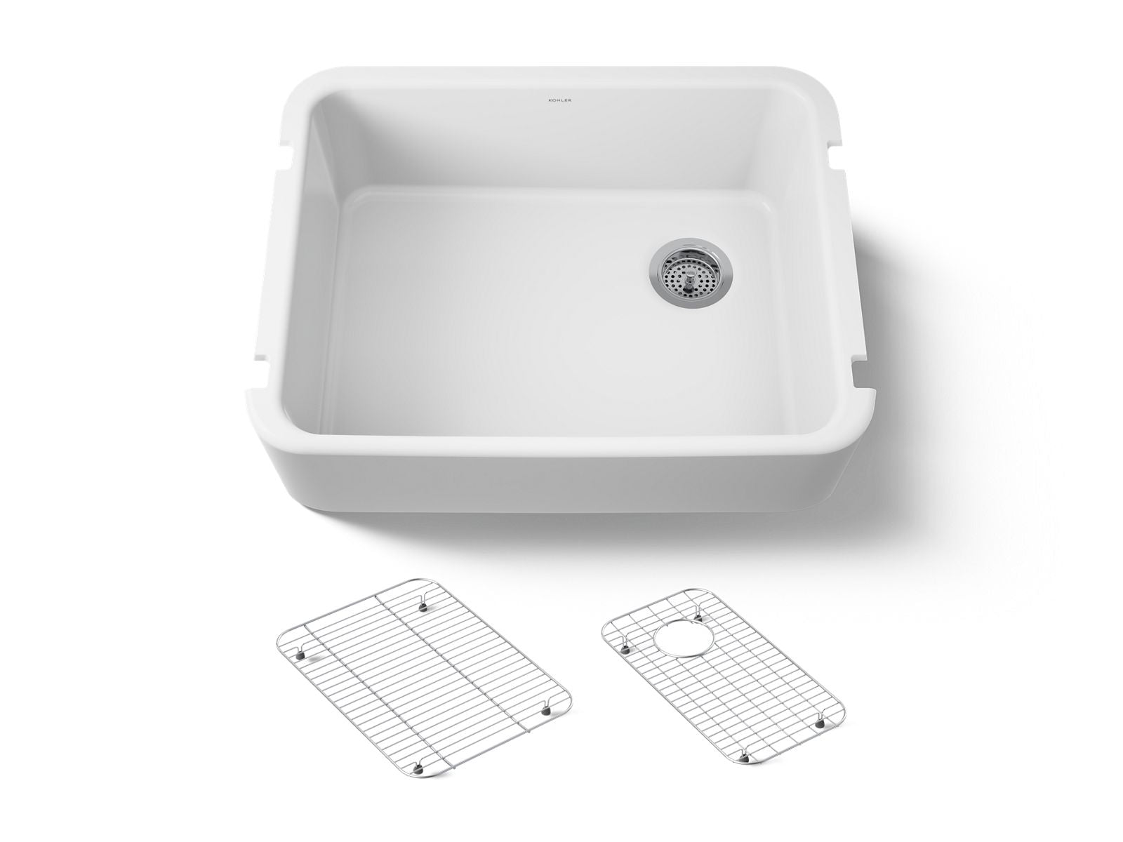 KOHLER K-25766-0 Ironridge 28" Undermount Single-Bowl Farmhouse Kitchen Sink - White