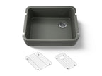 KOHLER K-25766-58 Ironridge 28" Undermount Single-Bowl Farmhouse Kitchen Sink - Thunder Grey