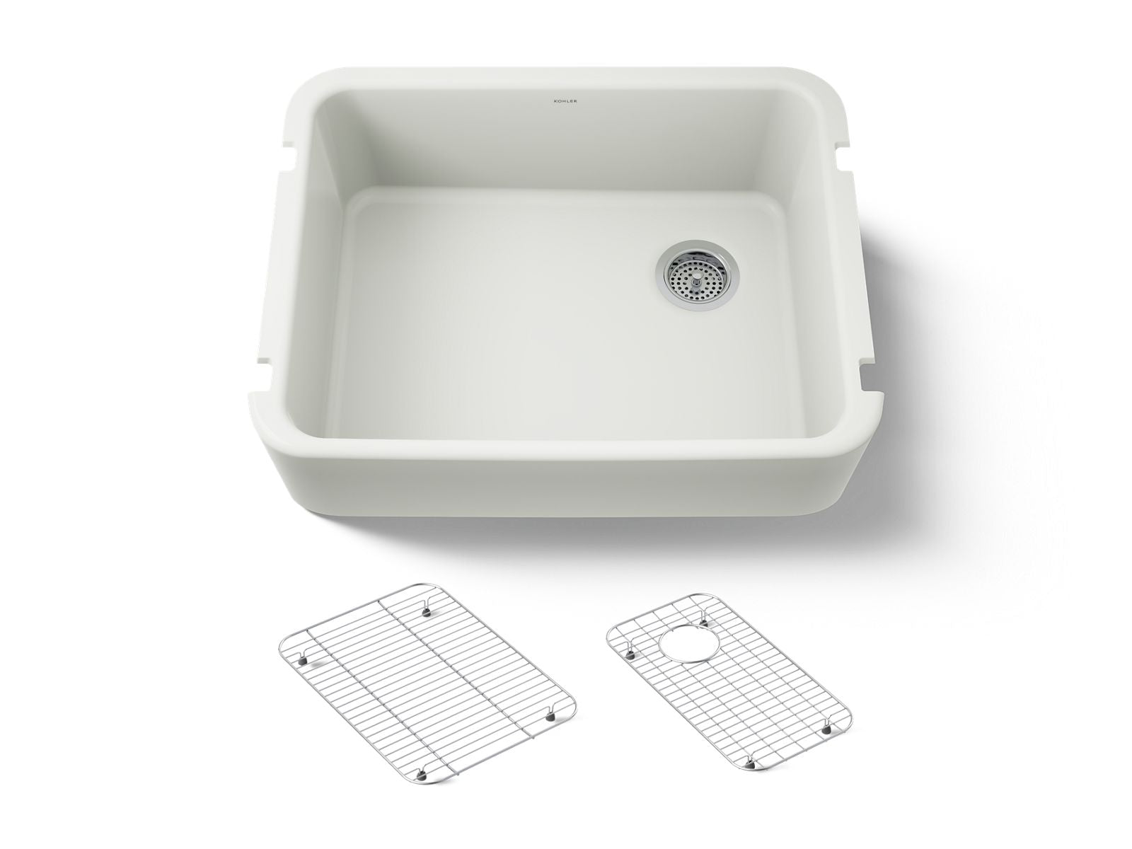 KOHLER K-25766-NY Ironridge 28" Undermount Single-Bowl Farmhouse Kitchen Sink - Dune