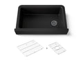 KOHLER K-25784-CM1 Cairn Undermount Single-Bowl Farmhouse Kitchen Sink - Matte Black