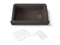 KOHLER K-25784-CM2 Cairn Undermount Single-Bowl Farmhouse Kitchen Sink - Matte Brown