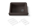 KOHLER K-25785-CM2 Cairn 29-3/4" Undermount Single-Bowl Farmhouse Kitchen Sink With Short Apron - Matte Brown