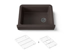 KOHLER K-25785-CM2 Cairn 29-3/4" Undermount Single-Bowl Farmhouse Kitchen Sink With Short Apron - Matte Brown