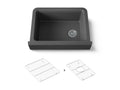 KOHLER K-25785-CM7 Cairn 29-3/4" Undermount Single-Bowl Farmhouse Kitchen Sink With Short Apron - Matte Graphite