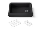KOHLER K-25786-CM1 Cairn 34" Undermount Single-Bowl Farmhouse Kitchen Sink - Matte Black