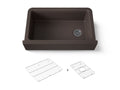 KOHLER K-25786-CM2 Cairn 34" Undermount Single-Bowl Farmhouse Kitchen Sink - Matte Brown