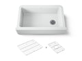 KOHLER K-25786-CM6 Cairn 34" Undermount Single-Bowl Farmhouse Kitchen Sink - Matte White