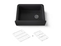 KOHLER K-25787-CM1 Cairn 29-11/16" Undermount Single-Bowl Farmhouse Kitchen Sink - Matte Black