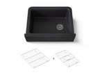 KOHLER K-25787-CM1 Cairn 29-11/16" Undermount Single-Bowl Farmhouse Kitchen Sink - Matte Black