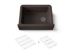 KOHLER K-25787-CM2 Cairn 29-11/16" Undermount Single-Bowl Farmhouse Kitchen Sink - Matte Brown