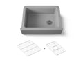 KOHLER K-25787-CM4 Cairn 29-11/16" Undermount Single-Bowl Farmhouse Kitchen Sink - Matte Grey