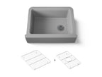 KOHLER K-25787-CM4 Cairn 29-11/16" Undermount Single-Bowl Farmhouse Kitchen Sink - Matte Grey