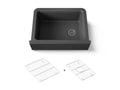 KOHLER K-25787-CM7 Cairn 29-11/16" Undermount Single-Bowl Farmhouse Kitchen Sink - Matte Graphite