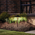 KICHLER 15410AZT 8" Dome Short Stem 12V Path Light Textured Architectural Bronze