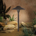 KICHLER 15410AZT 8" Dome Short Stem 12V Path Light Textured Architectural Bronze