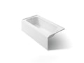 KOHLER K-25830-LA-0 Avec 60" X 30" Alcove Bath, Left Drain - White