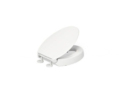KOHLER K-25875-0 Hyten Elevated Quiet-Close elongated toilet seat - White