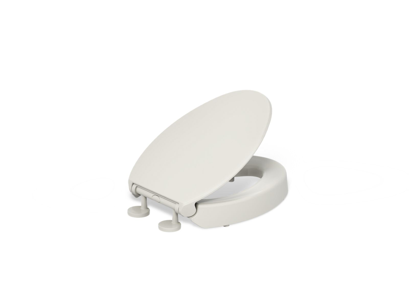 KOHLER K-25875-47 Hyten Elevated Quiet-Close Elongated Toilet Seat - Almond