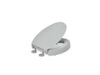 KOHLER K-25875-95 Hyten Elevated Quiet-Close Elongated Toilet Seat - Ice Grey