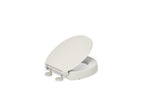 KOHLER K-25876-47 Hyten Elevated Quiet-Close Round-Front Toilet Seat - Almond