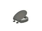 KOHLER K-25876-58 Hyten Elevated Quiet-Close Round-Front Toilet Seat - Thunder Grey